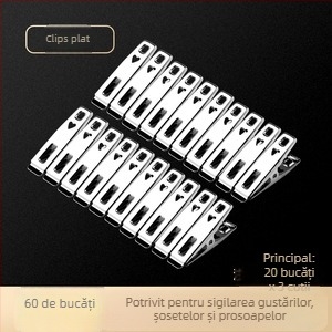 Clip de uscare din oțel inoxidabil 201, modelul 658, pentru șosete, cămăși, costume, cravate și haine; nepliabil; ambalaje variate