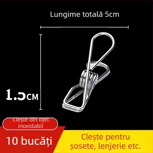 Clip de uscare din oțel inoxidabil 201, modelul 658, pentru șosete, cămăși, costume, cravate și haine; nepliabil; ambalaje variate
