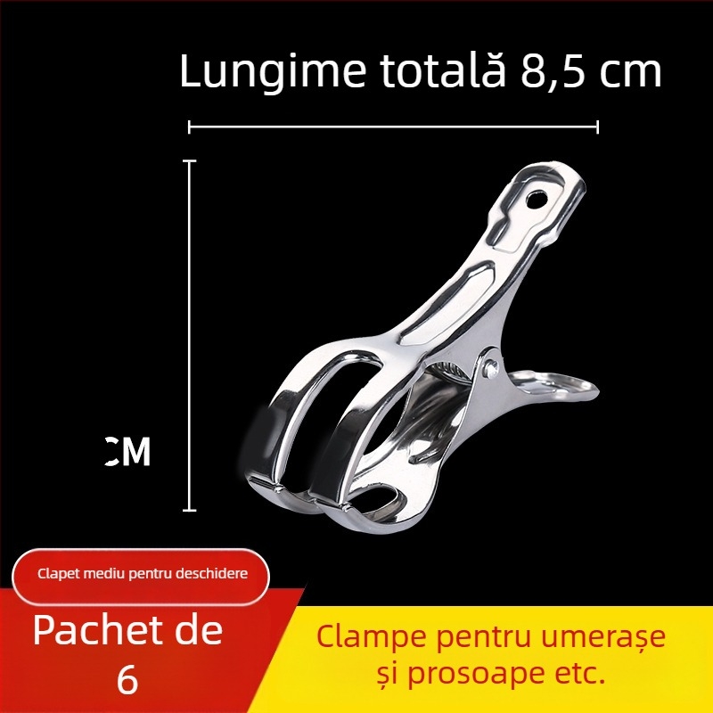 Clip de uscare din oțel inoxidabil 201, modelul 658, pentru șosete, cămăși, costume, cravate și haine; nepliabil; ambalaje variate