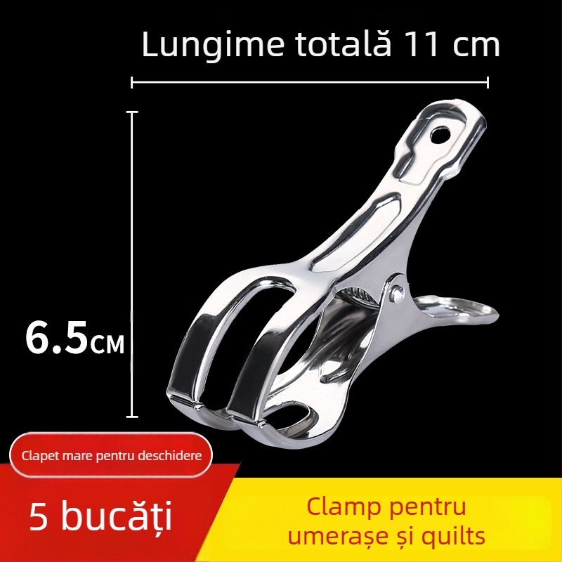 Clip de uscare din oțel inoxidabil 201, modelul 658, pentru șosete, cămăși, costume, cravate și haine; nepliabil; ambalaje variate