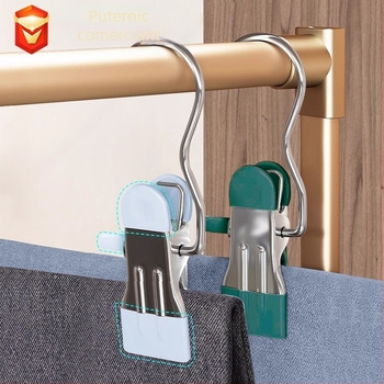 Clip de uscare din oțel inoxidabil cu cârlig, pentru pantaloni, șosete și cămăși