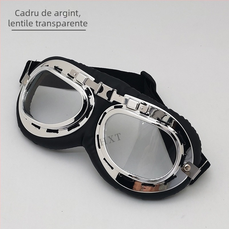 Ochelari moto cu ramă integrală, protecție împotriva vântului, colțuri rotunjite, unisex, model Ha 8189
