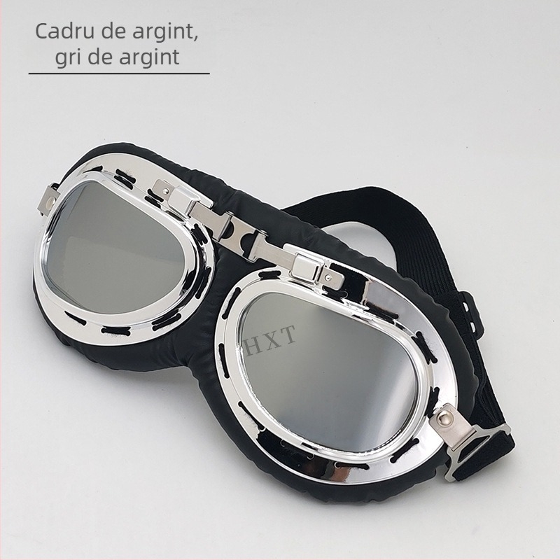 Ochelari moto cu ramă integrală, protecție împotriva vântului, colțuri rotunjite, unisex, model Ha 8189