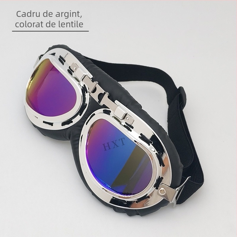 Ochelari moto cu ramă integrală, protecție împotriva vântului, colțuri rotunjite, unisex, model Ha 8189