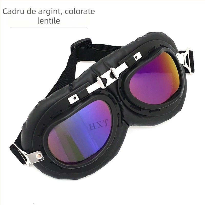 Ochelari moto cu ramă integrală, protecție împotriva vântului, colțuri rotunjite, unisex, model Ha 8189