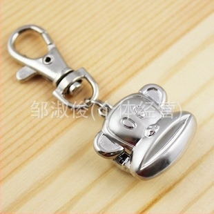 Breloc cu ceas de buzunar miniatural, stil cartoon, mișcare cuarț, carcasă metalică, afișaj analog, sticlă