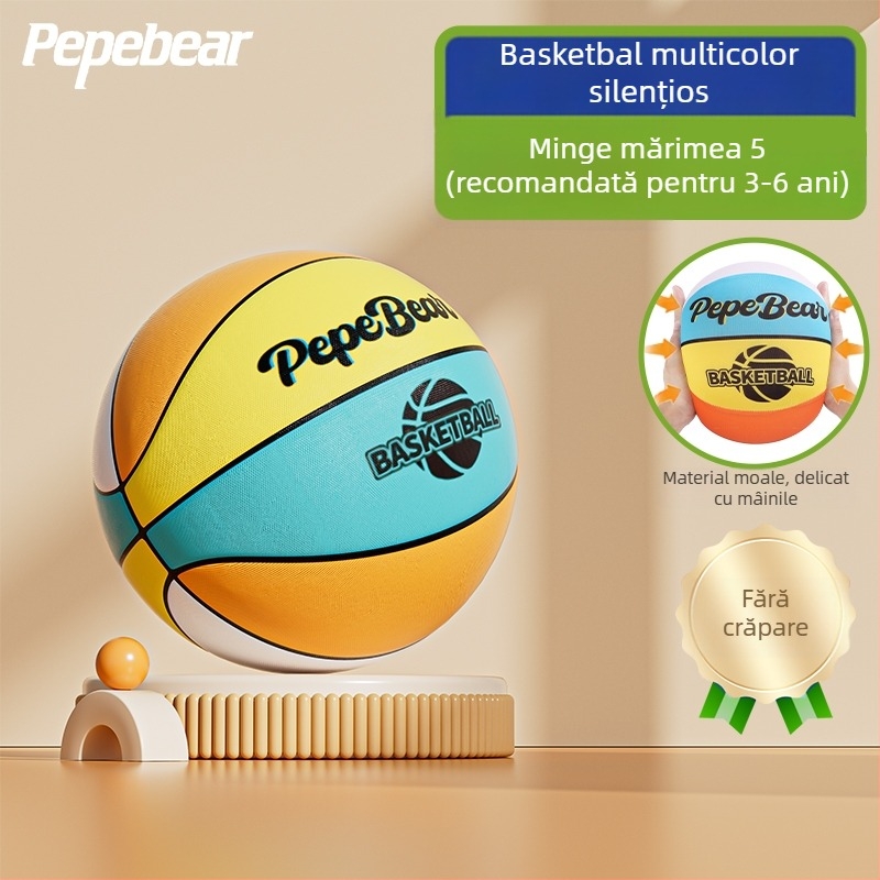Baschet interior silențios pentru copii, cu inel și minge din spumă cu revenire înaltă