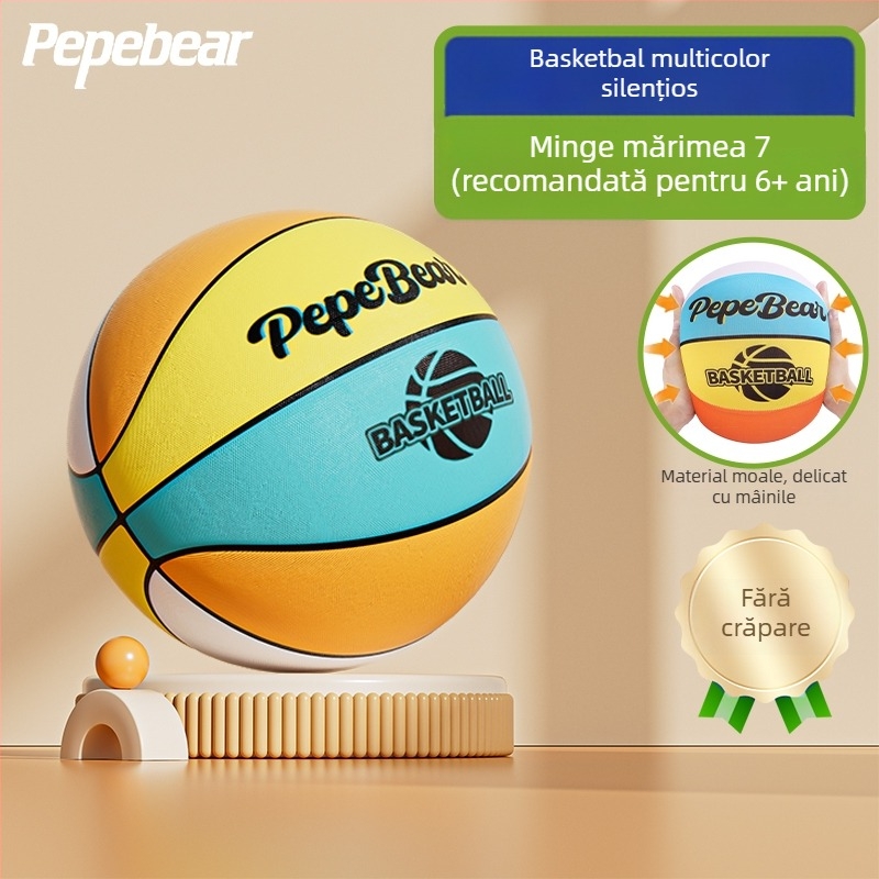 Baschet interior silențios pentru copii, cu inel și minge din spumă cu revenire înaltă