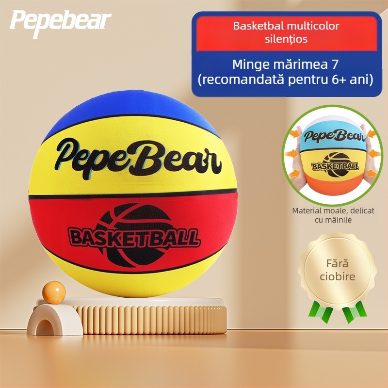 Baschet interior silențios pentru copii, cu inel și minge din spumă cu revenire înaltă