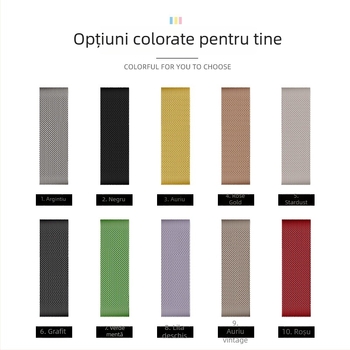 Brățară Milanese din oțel inoxidabil cu cataramă magnetică pentru Apple Watch (18-22 mm)