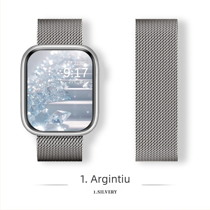 Brățară Milanese din oțel inoxidabil cu cataramă magnetică pentru Apple Watch (18-22 mm)