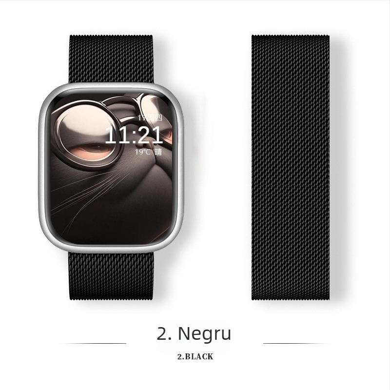 Brățară Milanese din oțel inoxidabil cu cataramă magnetică pentru Apple Watch (18-22 mm)