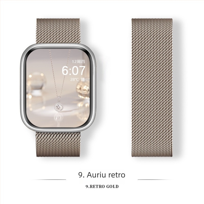 Brățară Milanese din oțel inoxidabil cu cataramă magnetică pentru Apple Watch (18-22 mm)