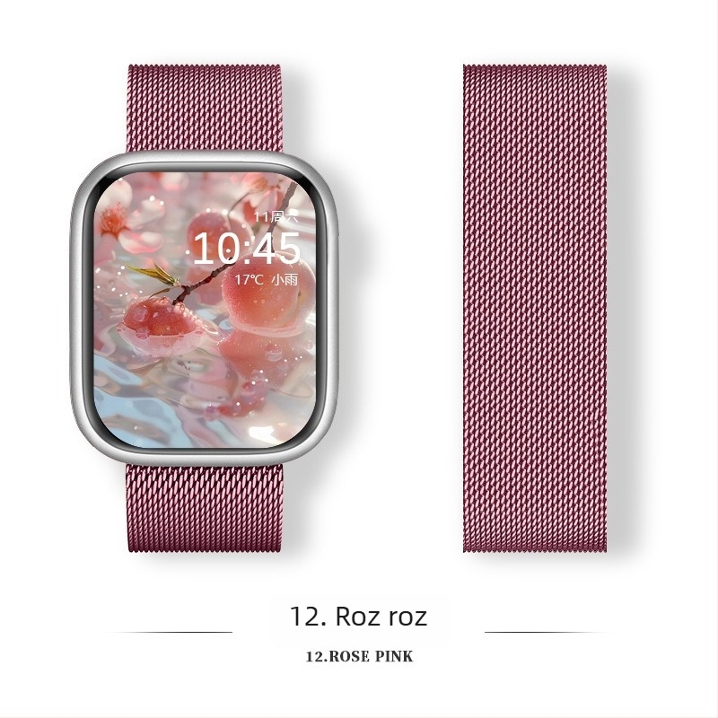 Brățară Milanese din oțel inoxidabil cu cataramă magnetică pentru Apple Watch (18-22 mm)