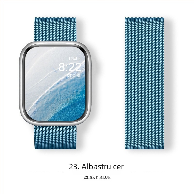 Brățară Milanese din oțel inoxidabil cu cataramă magnetică pentru Apple Watch (18-22 mm)
