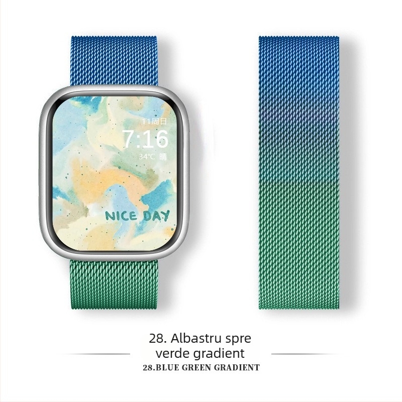 Brățară Milanese din oțel inoxidabil cu cataramă magnetică pentru Apple Watch (18-22 mm)