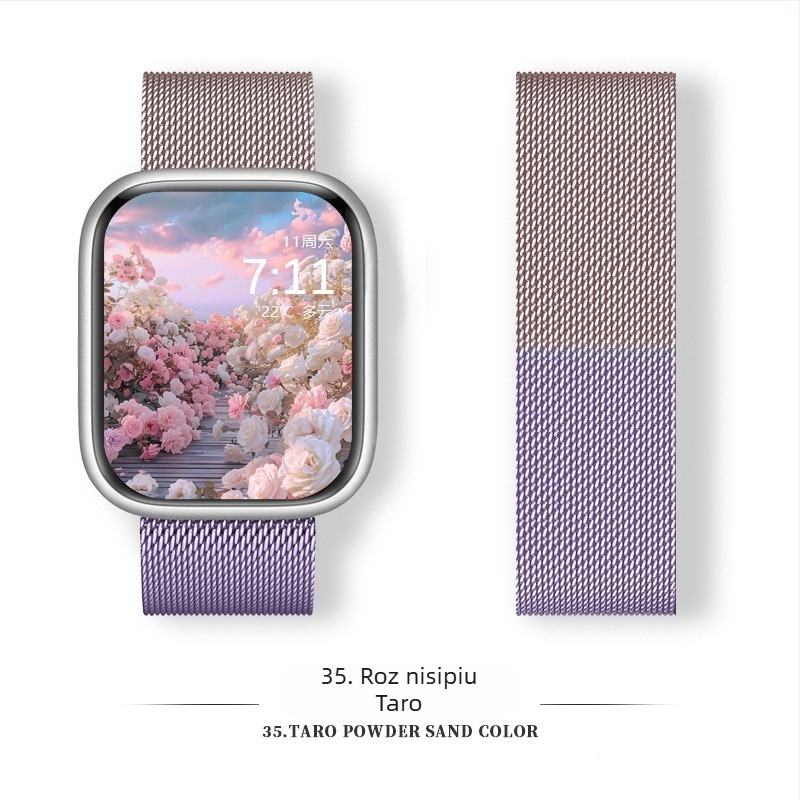 Brățară Milanese din oțel inoxidabil cu cataramă magnetică pentru Apple Watch (18-22 mm)