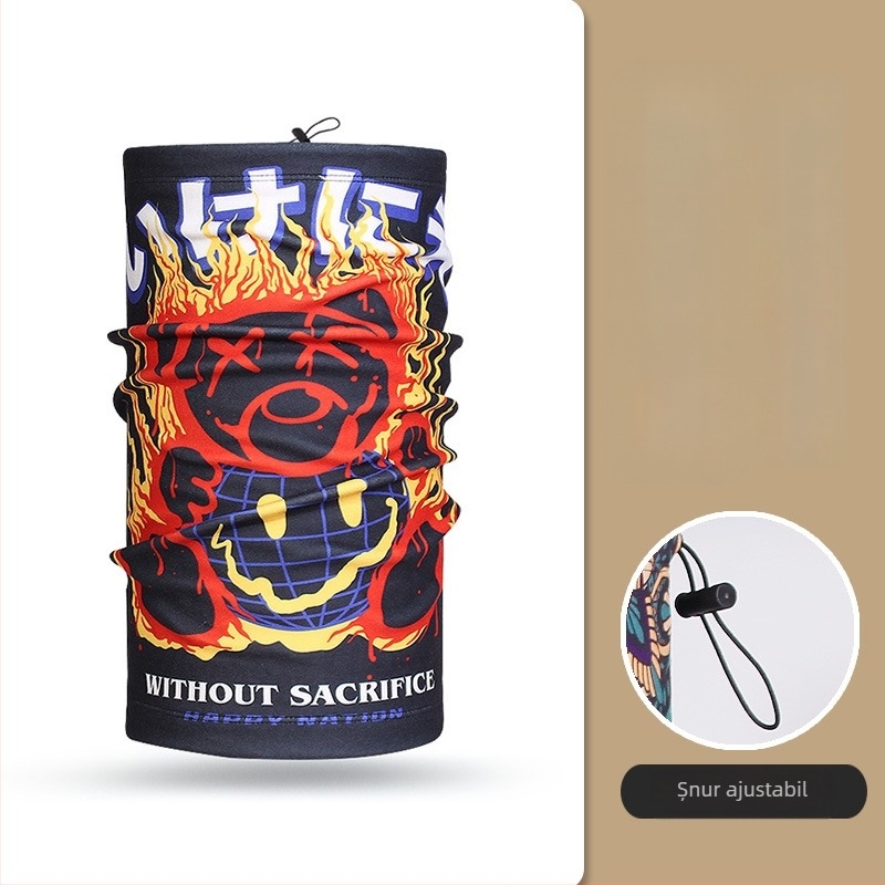 Mască de ciclism pentru exterior, unisex, din poliester, anti-vânt și protecție împotriva frigului, Moonbeam Bear