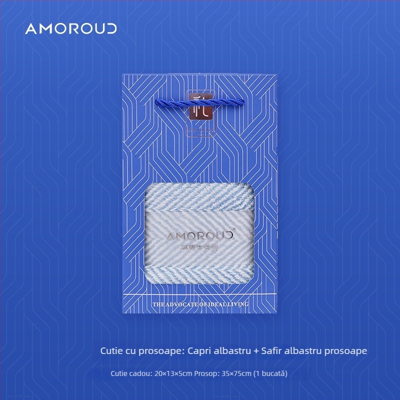 Mufando Set de Prosoape de Baie în Cutie Cadou – Lux Clasic, Coral Fleece, 280 g, Finisare prin cusătură, Ambalaj în Cutie Cadou