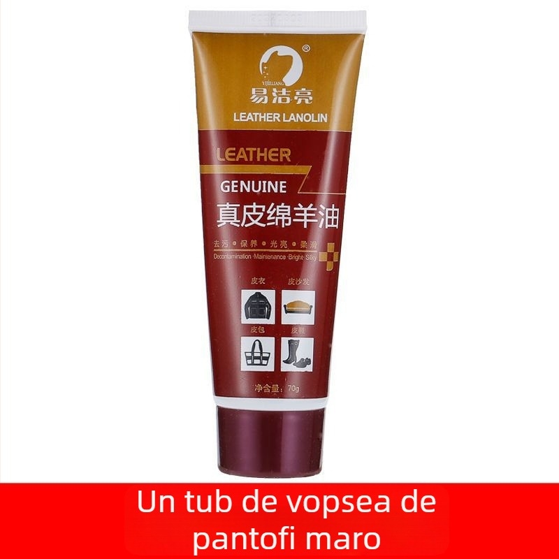 Set de lustruire pentru pantofi din piele – Ceară solidă, Ulei de întreținere și Set pensule de curățare