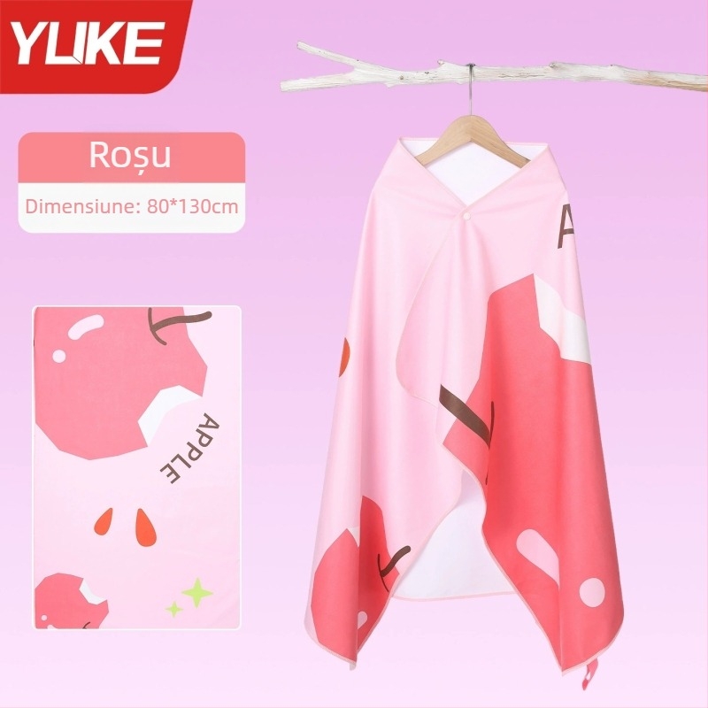 Prosop pentru copii Yuke cu uscare rapidă – halat absorbant de baie, 200-300 g, Jacquard 16 fire, cusături
