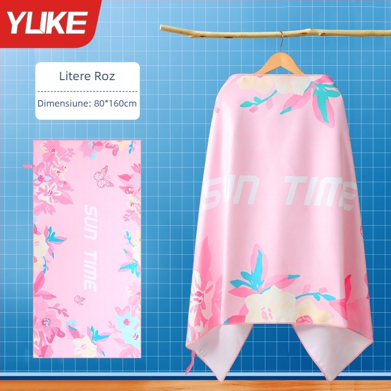 Prosop pentru copii Yuke cu uscare rapidă – halat absorbant de baie, 200-300 g, Jacquard 16 fire, cusături