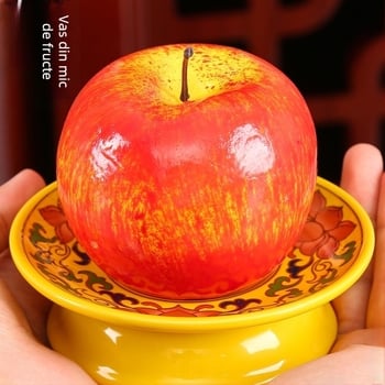 Farfurie de fructe pentru Buddha, farfurie de ofrandă decorativă cu floare de mătase, stil universal, suprafață: altă, cadou de ziua de naștere