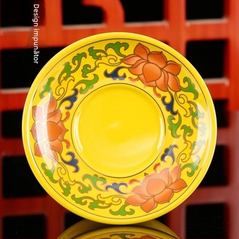 Farfurie de fructe pentru Buddha, farfurie de ofrandă decorativă cu floare de mătase, stil universal, suprafață: altă, cadou de ziua de naștere