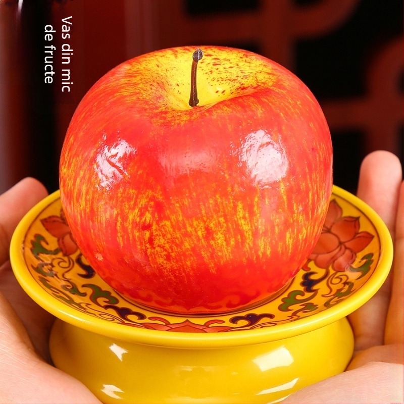 Farfurie de fructe pentru Buddha, farfurie de ofrandă decorativă cu floare de mătase, stil universal, suprafață: altă, cadou de ziua de naștere
