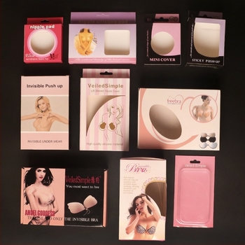 Cutie de ambalaj pentru tampoane siliconice pentru sutien, cutie din carton, grosime standard, marca Independence, disponibilă din 2014