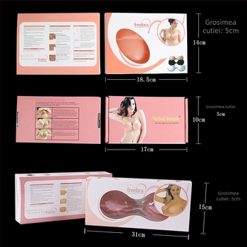 Cutie de ambalaj pentru tampoane siliconice pentru sutien, cutie din carton, grosime standard, marca Independence, disponibilă din 2014