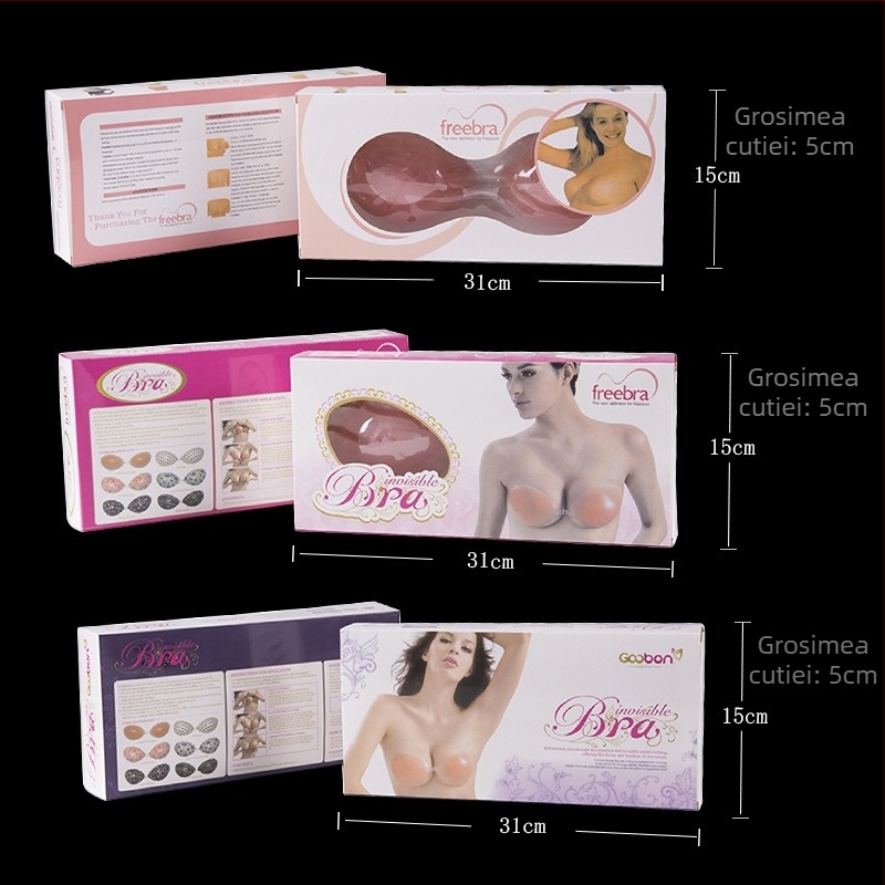 Cutie de ambalaj pentru tampoane siliconice pentru sutien, cutie din carton, grosime standard, marca Independence, disponibilă din 2014