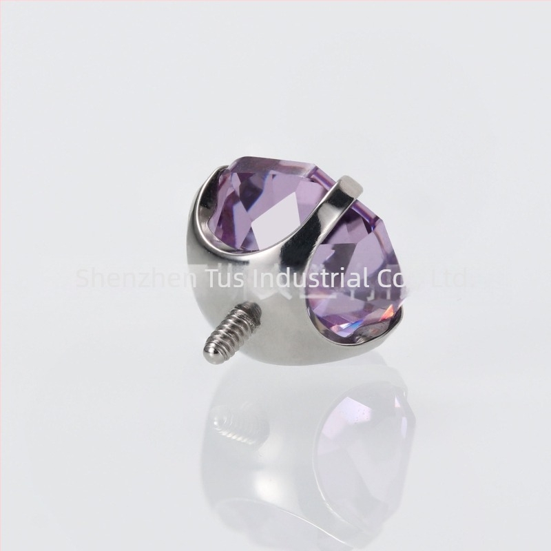 Tusmao cercei din aliaj de titan – Zircon octagonal, încrustări cu diamante, geometric, unisex