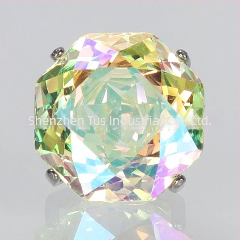 Tusmao cercei din aliaj de titan – Zircon octagonal, încrustări cu diamante, geometric, unisex