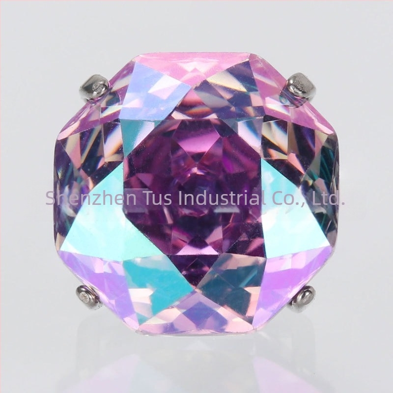 Tusmao cercei din aliaj de titan – Zircon octagonal, încrustări cu diamante, geometric, unisex