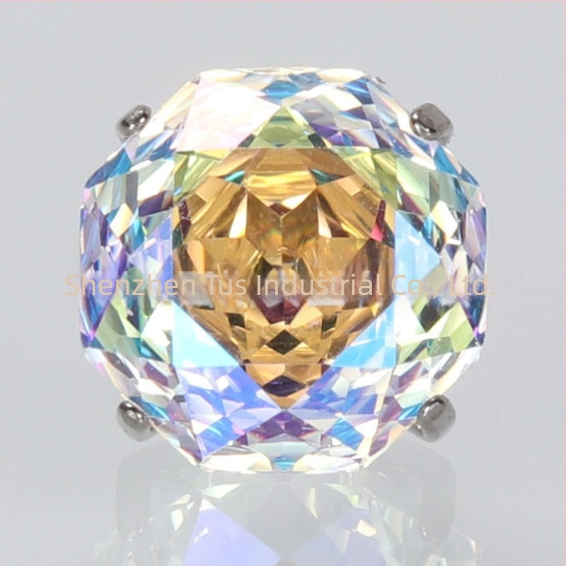 Tusmao cercei din aliaj de titan – Zircon octagonal, încrustări cu diamante, geometric, unisex