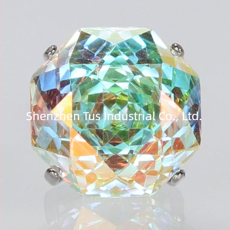 Tusmao cercei din aliaj de titan – Zircon octagonal, încrustări cu diamante, geometric, unisex