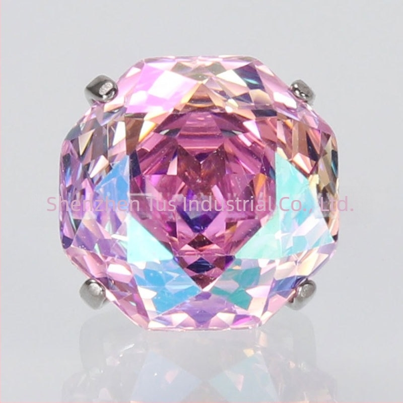 Tusmao cercei din aliaj de titan – Zircon octagonal, încrustări cu diamante, geometric, unisex