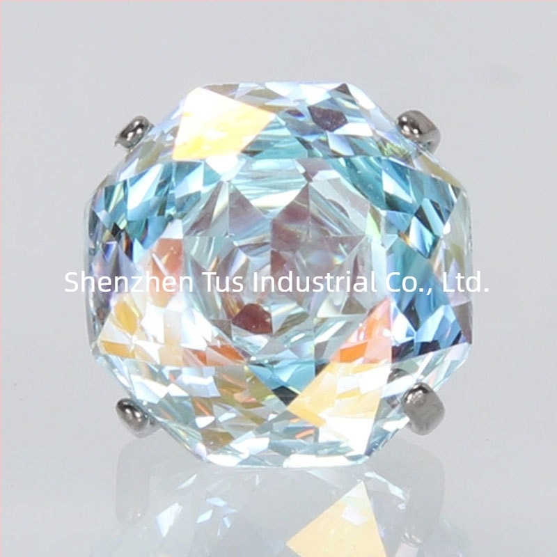 Tusmao cercei din aliaj de titan – Zircon octagonal, încrustări cu diamante, geometric, unisex