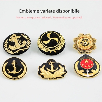 Șapcă bărbătească din bumbac satinat, brodată, cu vârf plat și vizieră lată