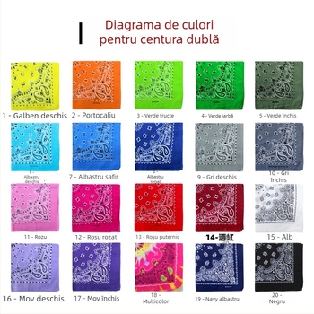 Turban, 100% bumbac, model geometric, țesătură plată, stil pătrat, imprimare