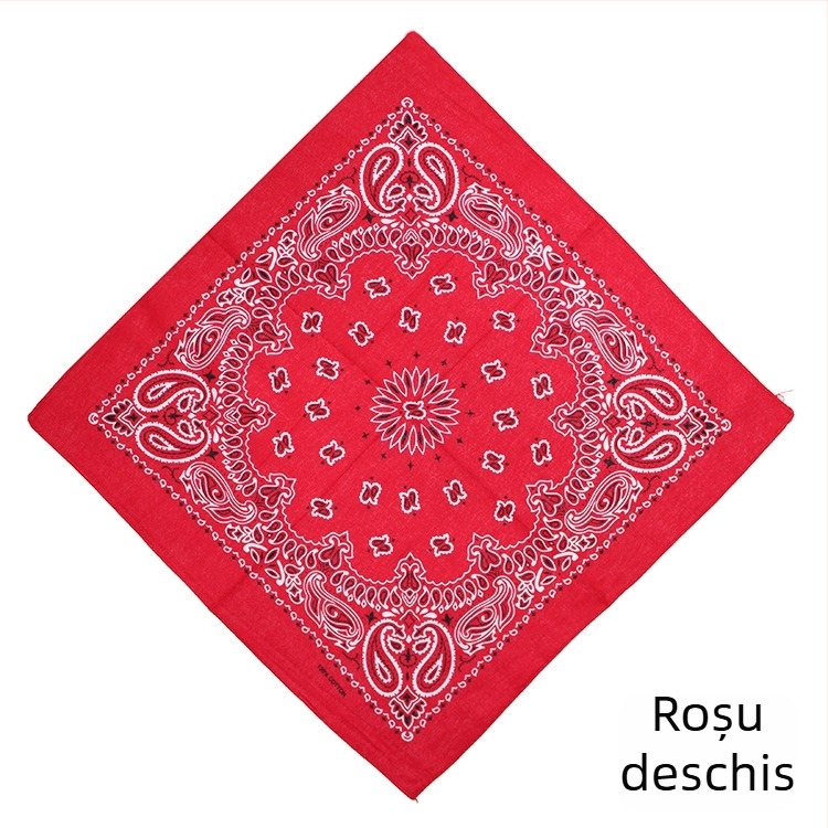 Turban, 100% bumbac, model geometric, țesătură plată, stil pătrat, imprimare