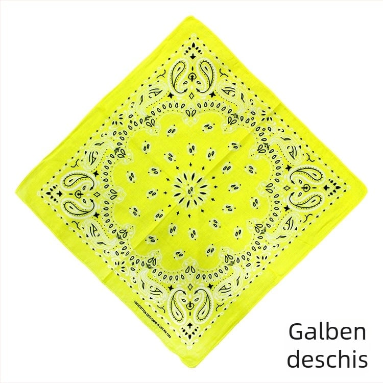 Turban, 100% bumbac, model geometric, țesătură plată, stil pătrat, imprimare