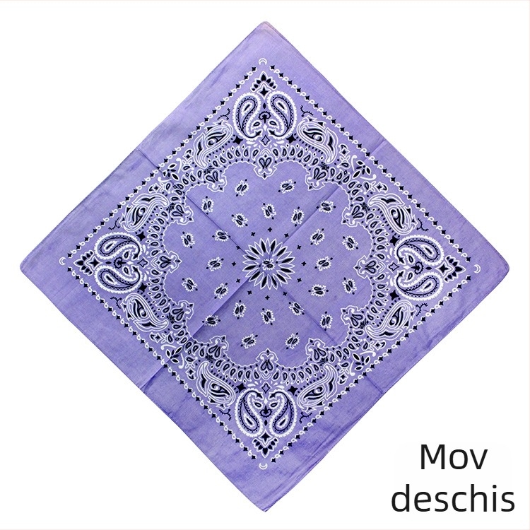 Turban, 100% bumbac, model geometric, țesătură plată, stil pătrat, imprimare