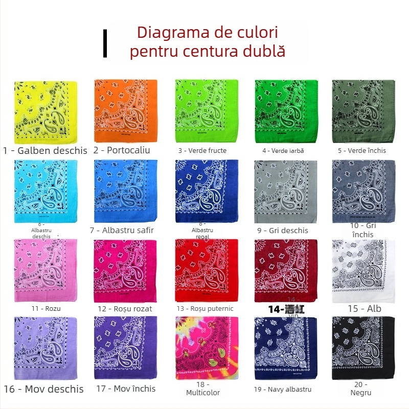 Turban, 100% bumbac, model geometric, țesătură plată, stil pătrat, imprimare