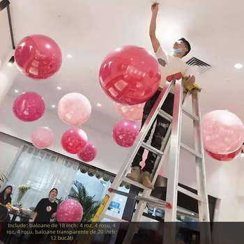 Balon rotund din hârtie, Falling Earth, Decor suspendat pentru Ziua Națională, Dublu Strat 2-în-1