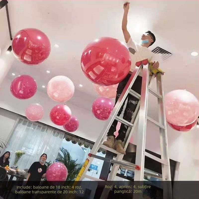 Balon rotund din hârtie, Falling Earth, Decor suspendat pentru Ziua Națională, Dublu Strat 2-în-1