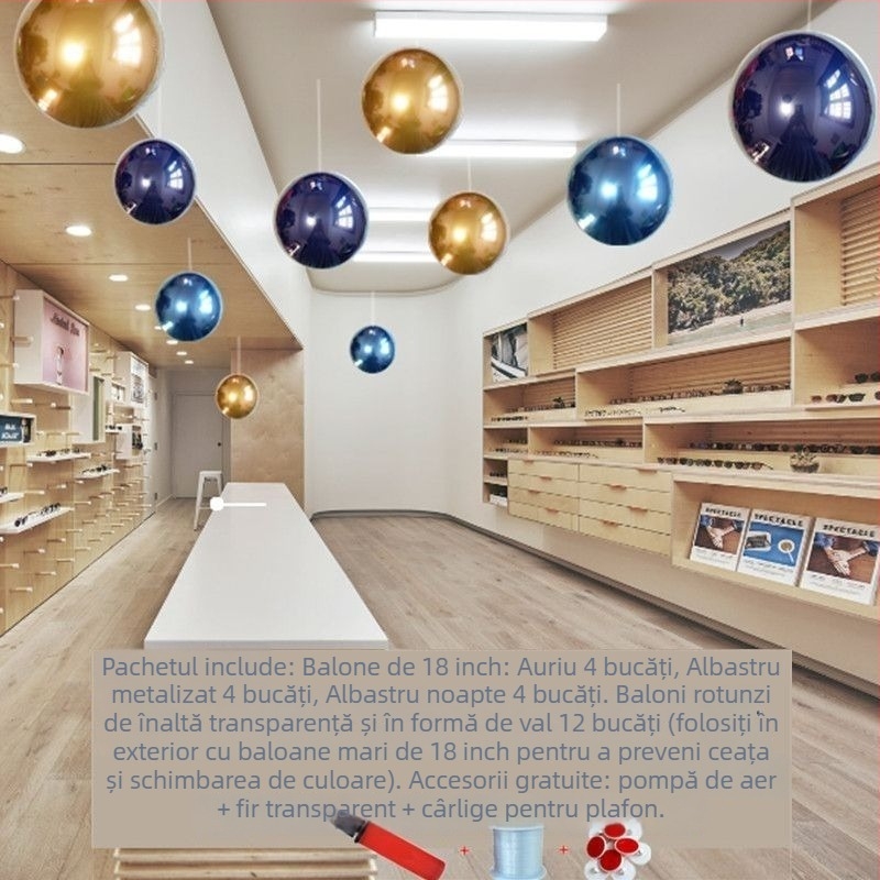 Balon rotund din hârtie, Falling Earth, Decor suspendat pentru Ziua Națională, Dublu Strat 2-în-1