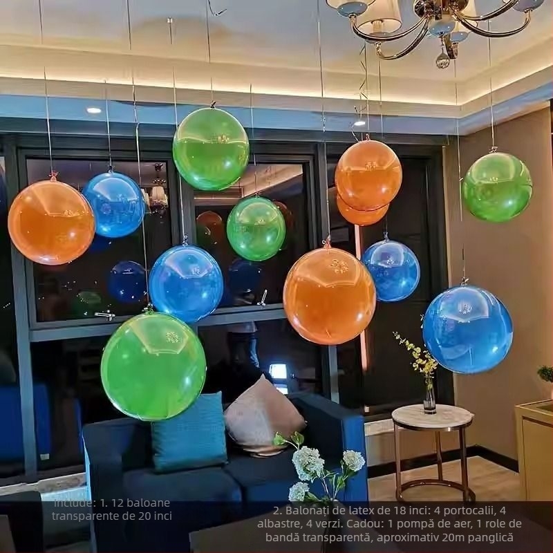 Balon rotund din hârtie, Falling Earth, Decor suspendat pentru Ziua Națională, Dublu Strat 2-în-1