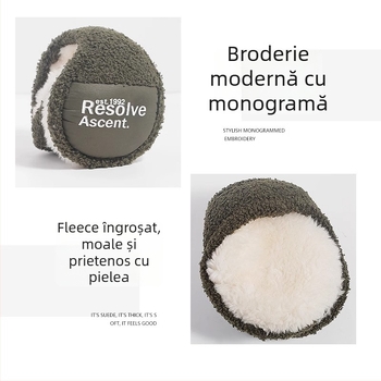 Protecții pentru urechi pentru bărbați - căptușite cu fleece, groase, rezistente la vânt, calde pentru iarnă, design de purtare pe spate